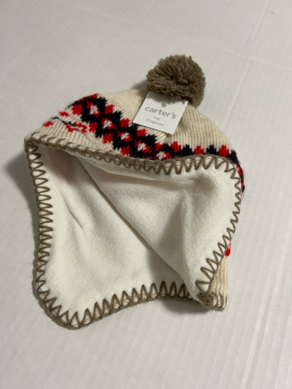 🆕CARTER’S - 6M - NWT - 2PCS - INFANT BOYS CARDIGAN SWEATER & HAT LOT - Picture 8 of 10